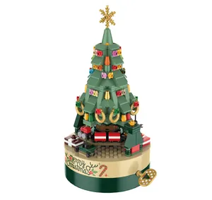 Puzzel Bouwstenen Kerstboom Muziekdoos Gemonteerd Speelgoed Kinderen Geschenken Kerst