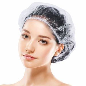 Gorros de Ducha Desechables de Lujo, Elásticos e Impermeables de HDPE, 100 Unidades por Bolsa, de Alta Calidad para SPA - Product Image 1