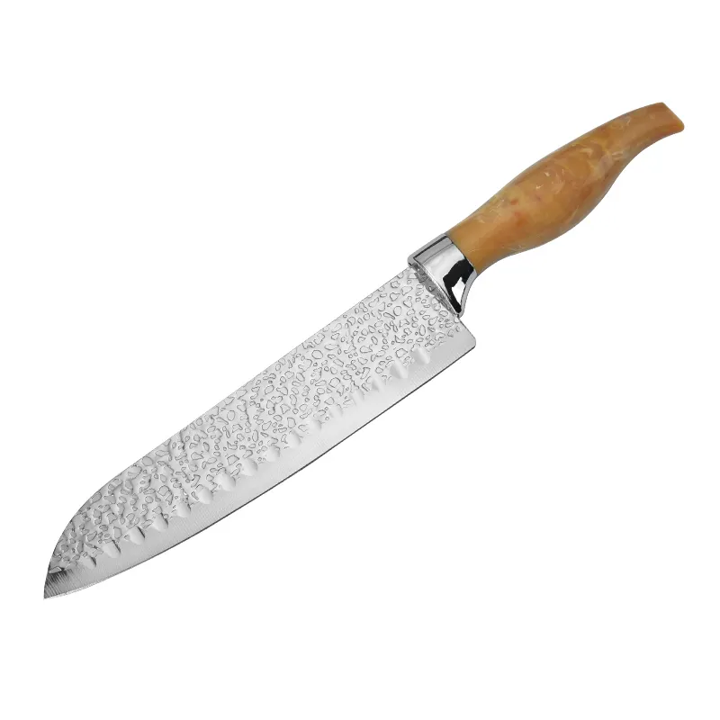 Cuchillo Santoku de Chef de cocina de hoja afilada de acero inoxidable de 8 pulgadas, lo mejor para el hogar y el restaurante