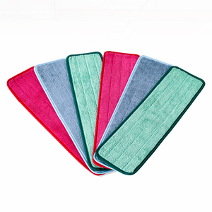 Vadrouille humide commerciale personnalisée en microfibre <span class=keywords><strong>Velcro</strong></span> torsadée tête de vadrouille en microfibre lavable et réutilisable vadrouille de nettoyage de sol plat - Product Image 1