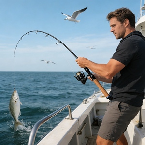 Canne à pêche compacte et durable pour la pêche en surfcasting, idéale pour la poche et le sac à dos – Offre spéciale - Product Image 2