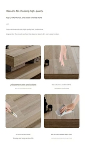 Wash Basin Floating Vanity Bathroom Hotel Wall Mounted Stone Top Integrated Sink Travertine Bathroom Vanity - Product Image 6