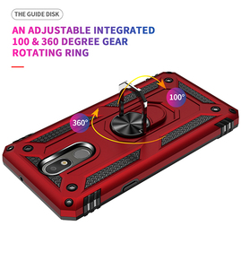 Rotate 360 Degree Ring Stand Magnetic Adsorption Thin Smart Phone Full Protective Case For <strong>LG</strong> <strong>Aristo</strong> <strong>4</strong> plus - Product Image 5