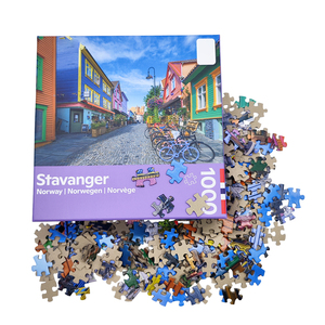 Tùy chỉnh chất lượng cao 500 giấy 1000 miếng stavanger cảnh quan Tabletop Câu Đố trẻ em trò chơi đồ chơi Deluxe ghép hình câu đố - Product Image 4