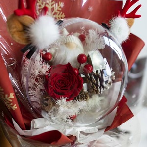Bouquet de Noël Fait à <span class=keywords><strong>la</strong></span> Main de Fleurs Éternelles Séchées et Préservées, Petits Cadeaux pour Meilleurs Amis, Bouquet de Poupée de Noël - Product Image 5