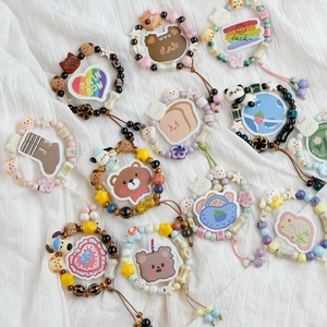 New Ceramic Children's Girl Heart Single Circle Bracelet Jewelry Cartoon Cute Weaving Travel Commemoration Stall - Product Image 1