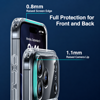 Casing Magnetik TPU+PC Kristal Bening Anti-Kuning Grosir Pabrik untuk 18 17 Pro Max, Tipis, Tahan Banting, Pelindung Kamera