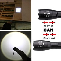 Lampe torche tactique populaire en alliage d'aluminium, zoomable, LED au lithium 18650, pour le camping en plein air, lumière puissante, longue durée de vie de la batterie, IP65