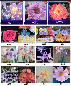<span class=keywords><strong>Fleurs</strong></span> artificielles <span class=keywords><strong>géantes</strong></span> de luxe pour vitrine d'événements de mariage, <span class=keywords><strong>fleurs</strong></span> <span class=keywords><strong>géantes</strong></span> en organza faites à la main - Product Image 6