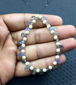 Unique 21 Pieces Natural <b>Labradorite</b> Gemstone Smooth Pear Shape Briolette Beads Blue Fire <b>Jewelry</b> Garden Stone - Product Image 4