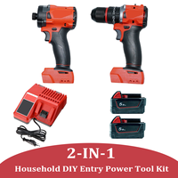 Kit d'outils électriques sans fil haute performance, batterie lithium 18V, pour projets d'entretien domestique et industriel