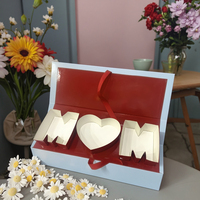 Stock (Personnalisable) Fête des Mères Flip Mère Boîte Ruban Rectangulaire Fleur Boîte Cadeau pour Mère Amour Mère Boîte à Fleurs