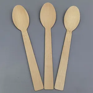 Kingwin Talheres de utensílios de bambu biodegradáveis descartáveis ecológicos