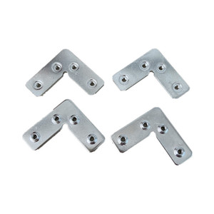 Plaques de porte Huayi Parts, 20 pièces de fixation, 45x16x2.3mm, acier Q235 chromé, supports d'angle ultra étroits - Product Image 1