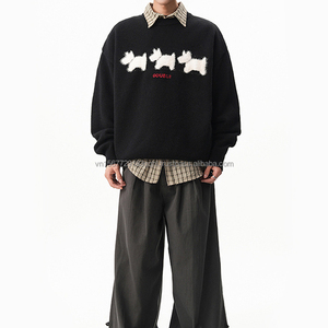 Suéter Jacquard con Diseño de Perro, para Hombre y Mujer, Estilo Universitario, Holgado, Cálido, de Moda Invernal, para Parejas - Product Image 1