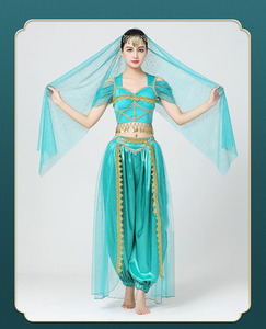 Nuevos Disfraces de Princesa India para Niñas, para Actuaciones de Danza <span class=keywords><strong>Bollywood</strong></span>, 100% Poliéster, Talla Única - Product Image 5