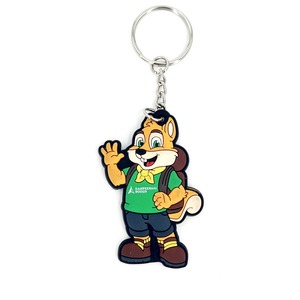OEM Custom PVC Keychain Cartoon 3D Soft Rubber Key Ring With Lobster Clasp For Promotion - Product Image 3