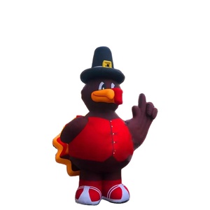 Dinde gonflable de Thanksgiving pour décorations d'événements festifs, avec souffleur d'air inclus, article parfait pour les fêtes, décorations d'Halloween - Product Image 1