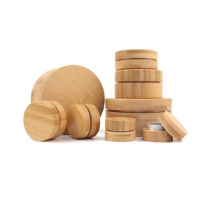 Imballaggio cosmetico barattolo di latta in metallo barattolo di bambù in alluminio coperchio in bambù rivestito BP-019T - Product Image 4