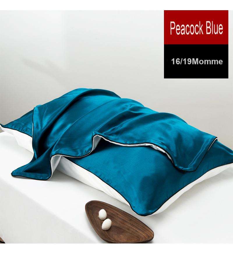 Pure Silk PillowCases Hypoallergenic Envelope Pillow Cover Piping