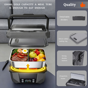 Nouvelle annonce : Boîte à bento portable <span class=keywords><strong>rechargeable</strong></span> par USB, chauffe-plat électrique, boîte à lunch pour enfants, bol isotherme sans fil - Product Image 6