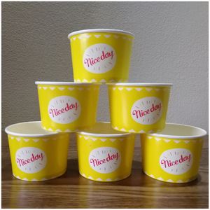 Oem Custom Print 100ml 180ml 500ml 4oz 5oz 8oz 16oz Blank White Colorful Ice Cream Paper <b>Cup</b> Lid - Product Image 3
