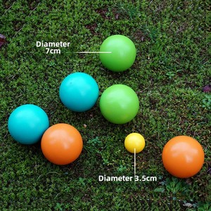 Famiglia all'aperto prato gioco <span class=keywords><strong>Bocce</strong></span> palla bersaglio grande giocattolo di legno per i ragazzi che lanciano palla di metallo per inseguire piccola palla PE - Product Image 2