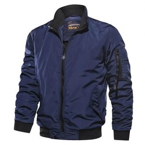 New Fashion <strong>Men</strong> Autumn Winter Lapel Stand Collar Solid Zipper Outdoor Plus Size Thicken Casual Tops Coat <strong>Flying</strong> <strong>Jacket</strong> - Product Image 3
