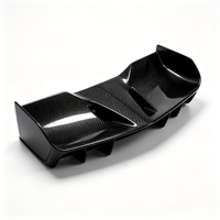 Aileron arrière en fibre de carbone sèche pour voiture de sport de luxe, tissage sergé 3K brillant, aileron arrière aérodynamique, pièces de rechange automobiles