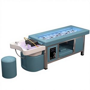 Luxe multifunctionele spa-hoofdhuidtherapiebed met Thaise massagefunctie, keramische shampoo-bak en moxibustie-verwarmer voor salon - Product Image 3