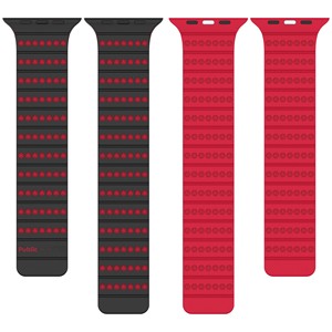 Nueva Correa Magnética para Reloj de iPhone 8/9/SE con Diseño de Panal de Abeja en Dos Tonos, Material de Gel de Silicona, Cuatro Niveles - Product Image 6