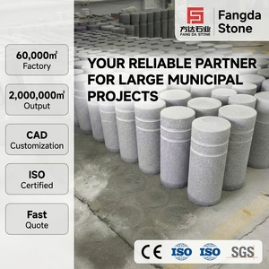Colonna in Granito Bianco Sesamo G603 per Sicurezza Stradale, Pilastro in Pietra per Parcheggi e Strade, Direttamente dalla Fabbrica - Product Image 1