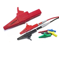 Pince crocodile en laiton nickelé de sécurité pince crocodile 32A entièrement isolée avec prise banane 4mm pour test de multimètre