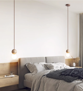 超薄黄色石灰华螺旋吊灯 - Product Image 4