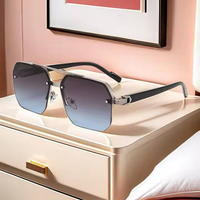 Lunettes de Soleil de Pêche de Luxe à Demi-Monture, Anti-UV, Design Tendance, Vente en Gros pour Hommes et Femmes