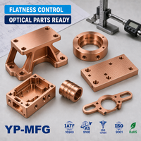 Service d'usinage de supports de moteur, contrôle de la planéité, pièces CNC de précision en cuivre, usinage de pièces optiques