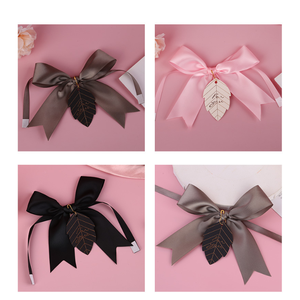 Luxury Elegant Customized <strong>Small</strong> Stick on Printed <strong>Bows</strong> <strong>Ribbon</strong> Gift Packaging Pretied <strong>Bows</strong> for Chocolate Flower Box - Product Image 4