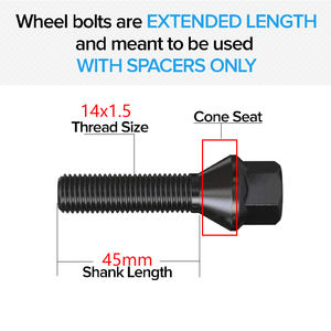 10 pièces noir/argent M14 X 1.25 14x1.5 boulons d'écrou <span class=keywords><strong>de</strong></span> <span class=keywords><strong>roue</strong></span> <span class=keywords><strong>conique</strong></span> en forme <span class=keywords><strong>de</strong></span> cône écrous <span class=keywords><strong>de</strong></span> <span class=keywords><strong>roue</strong></span> pour BMW pour VW Golf boulon <span class=keywords><strong>de</strong></span> <span class=keywords><strong>roue</strong></span> en acier - Product Image 6