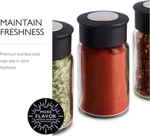 Wholesale Kitchen 2 Tier Revolving Stainless Steel <b>Spice</b> Rack Organizer Glass Seasoning <b>Jar</b> for Cabinet Countertop - Product Image 2