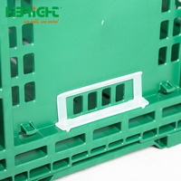 Caisse de rangement pliable en plastique HDPE vierge, couleur personnalisée