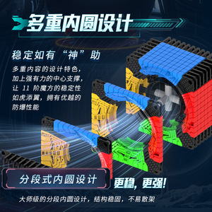 Diansheng 11x11 Rubik's Cube magnétique édition Galaxy, jouet éducatif pour garçons, avec mouvements magnétiques fluides - Product Image 4