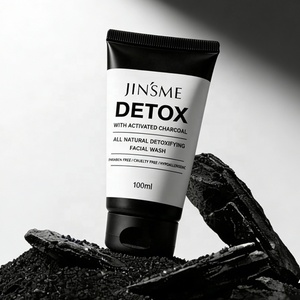 Nettoyant visage pour homme au charbon de bois activé en marque propre, nettoyant visage doux, adapté au nettoyage quotidien - Product Image 3