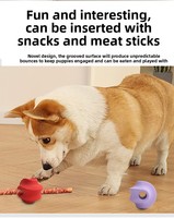 Jouet pour chien en caoutchouc à mâcher, sonore et vibrant, pour l'intérieur, balle roulante rechargeable pour l'exercice, luxe classique