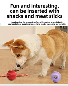 Jouet pour chien en caoutchouc à mâcher, sonore, <span class=keywords><strong>vibrant</strong></span>, pour la chasse en intérieur, balle roulante électrique, luxe, classique, durable - Product Image 6