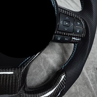 J Auto Fabrikası Özel Yapım Lexus CT200H ES300h ES RX350 Direksiyon Simidi Karbon Fiber Delikli Deri Özel Dikiş Rengi D 4