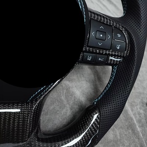 พวงมาลัย Lexus แบบกำหนดเองจากโรงงานสำหรับ Es Gsgx460 Lx570 Es300h Sport คาร์บอนไฟเบอร์แท้และหนังแท้ Rx350 - Product Image 4