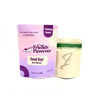 Emballage personnalisé en sachet stand-up pour le stockage des friandises pour chiens, sacs en plastique PET/PE haute barrière avec fermeture éclair