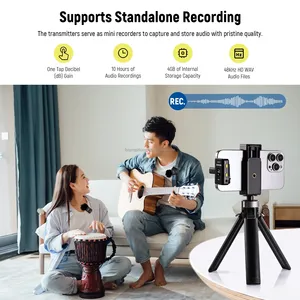 Chứng Khoán Neewer Cm28 Không Dây Lavalier Microphone Với Sạc Trường Hợp 1 Nhấp Chuột Tiếng Ồn Hủy Bỏ Ve Áo <span class=keywords><strong>Mic</strong></span> Cho Iphone/Android/<span class=keywords><strong>PC</strong></span>/Máy Ảnh - Product Image 4