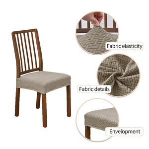 Fundas elásticas impermeables para asiento de <span class=keywords><strong>Silla</strong></span>, fundas para sillas de <span class=keywords><strong>comedor</strong></span> lavables extraíbles, fundas para cojines de asiento antipolvo - Product Image 5