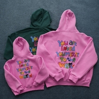 Diseño propio logotipo de alta calidad 330 GSM Full Custom Fleece Oversized Digital Print Colorful Hoodie Men's Long Sleeve Wear Hoodies